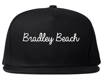 Bradley Beach New Jersey NJ Script Mens Snapback Hat Black