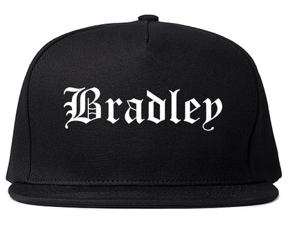 Bradley Illinois IL Old English Mens Snapback Hat Black