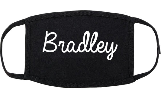 Bradley Illinois IL Script Cotton Face Mask Black