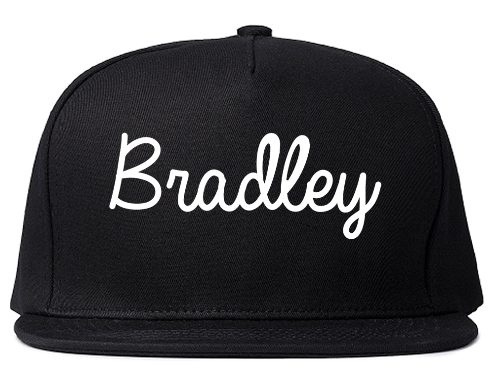 Bradley Illinois IL Script Mens Snapback Hat Black