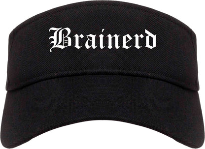 Brainerd Minnesota MN Old English Mens Visor Cap Hat Black