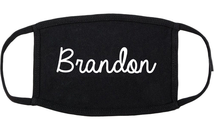 Brandon South Dakota SD Script Cotton Face Mask Black