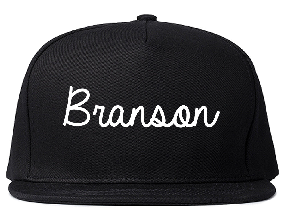 Branson Missouri MO Script Mens Snapback Hat Black