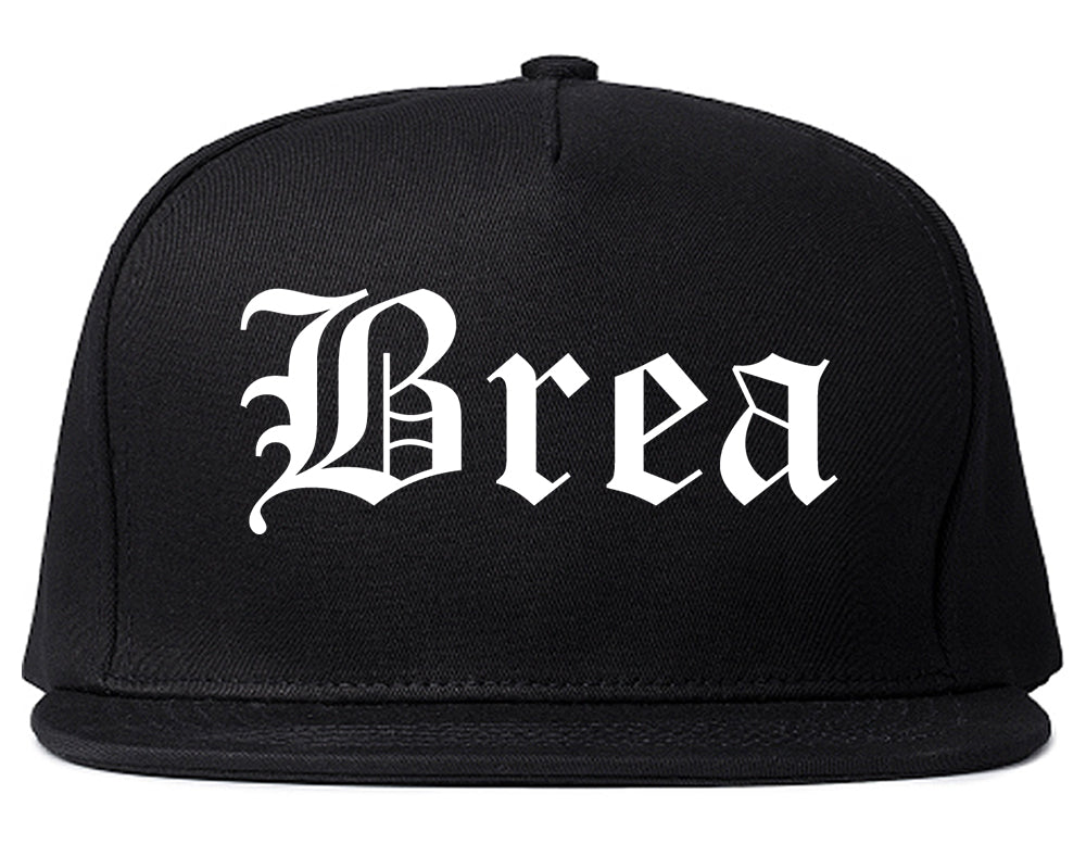 Brea California CA Old English Mens Snapback Hat Black