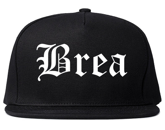 Brea California CA Old English Mens Snapback Hat Black