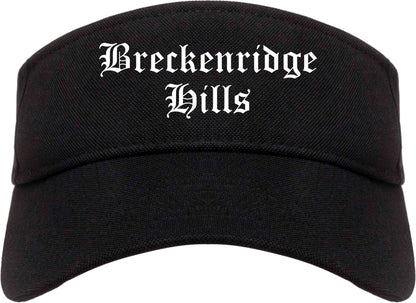 Breckenridge Hills Missouri MO Old English Mens Visor Cap Hat Black