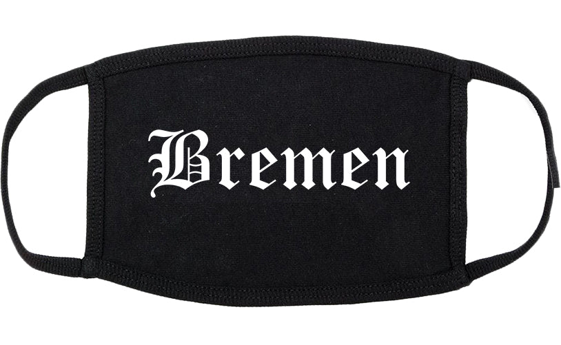 Bremen Indiana IN Old English Cotton Face Mask Black