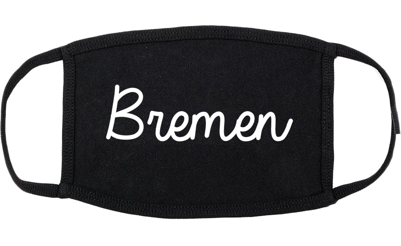 Bremen Indiana IN Script Cotton Face Mask Black