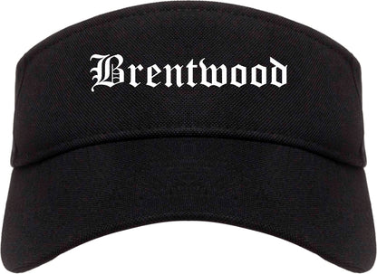 Brentwood California CA Old English Mens Visor Cap Hat Black