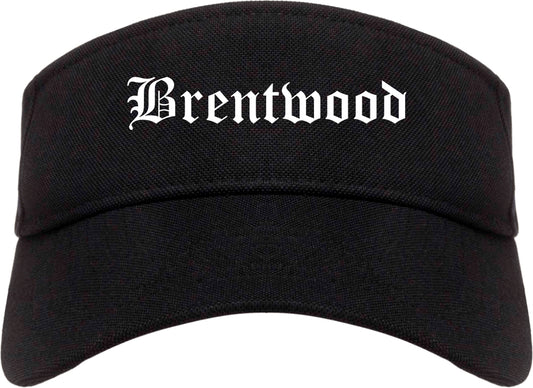 Brentwood Missouri MO Old English Mens Visor Cap Hat Black