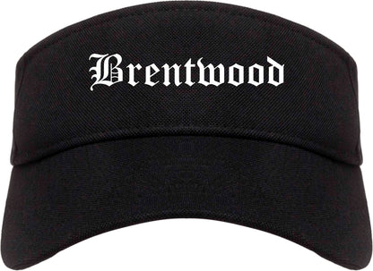 Brentwood Missouri MO Old English Mens Visor Cap Hat Black