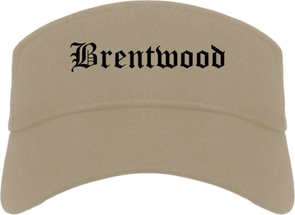 Brentwood Missouri MO Old English Mens Visor Cap Hat Khaki