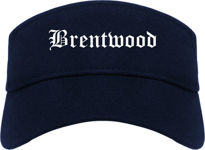 Brentwood Missouri MO Old English Mens Visor Cap Hat Navy Blue