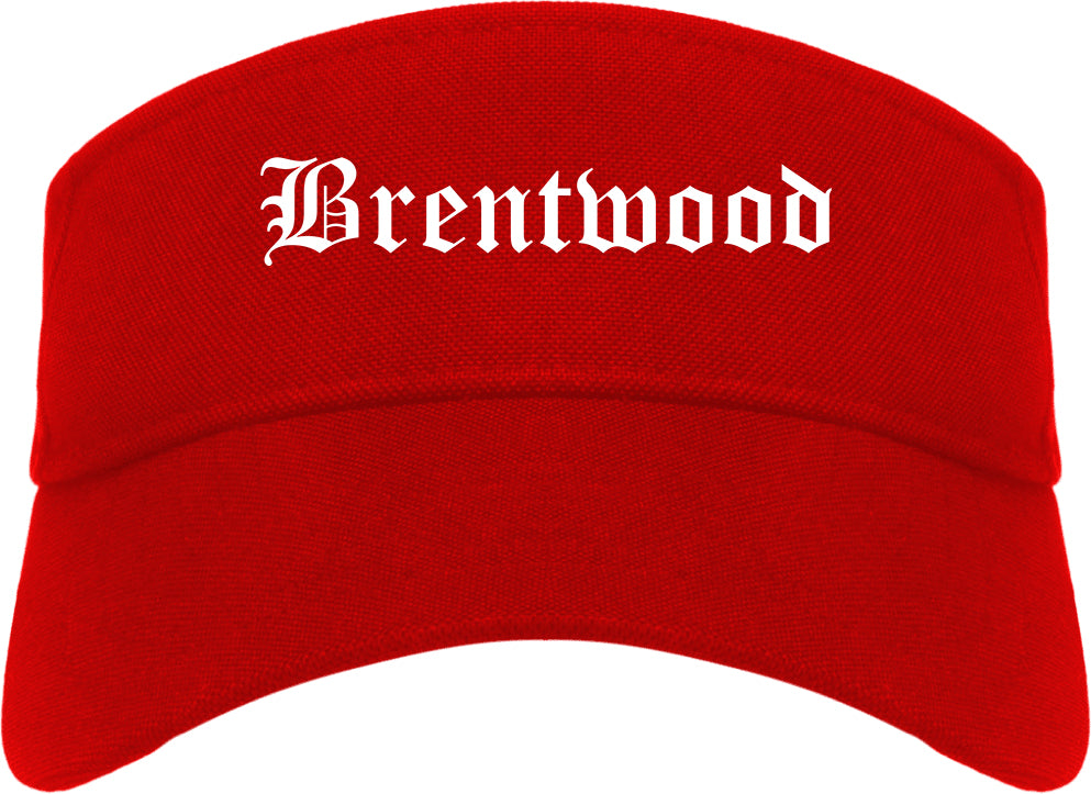 Brentwood Missouri MO Old English Mens Visor Cap Hat Red