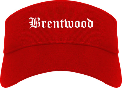 Brentwood Missouri MO Old English Mens Visor Cap Hat Red