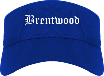 Brentwood Missouri MO Old English Mens Visor Cap Hat Royal Blue