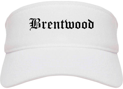 Brentwood Missouri MO Old English Mens Visor Cap Hat White