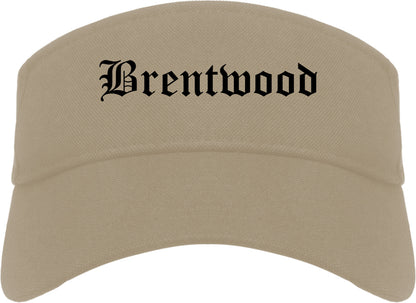 Brentwood Pennsylvania PA Old English Mens Visor Cap Hat Khaki