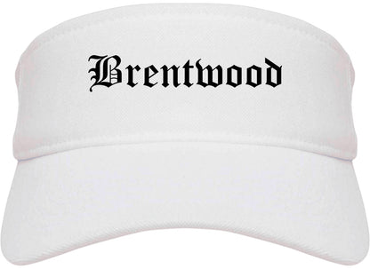 Brentwood Tennessee TN Old English Mens Visor Cap Hat White