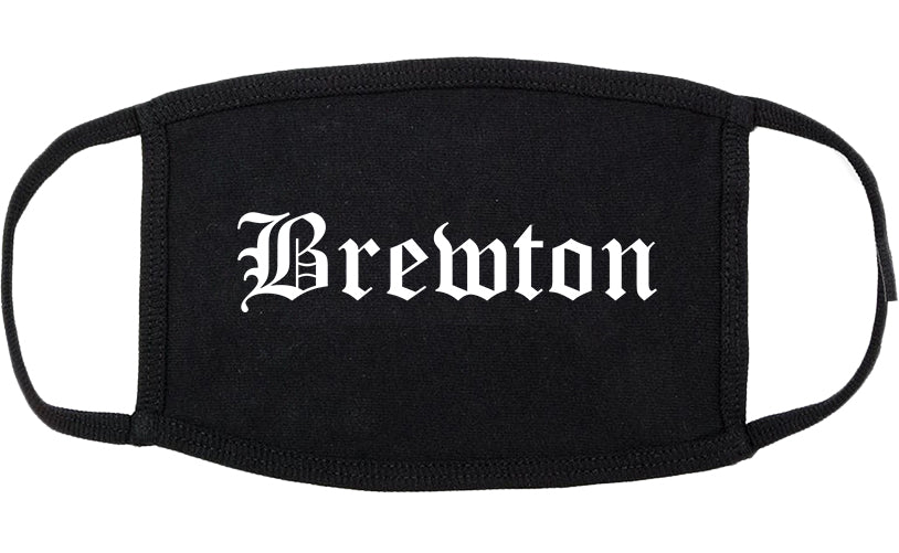 Brewton Alabama AL Old English Cotton Face Mask Black