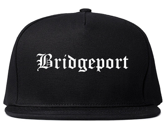 Bridgeport Connecticut CT Old English Mens Snapback Hat Black