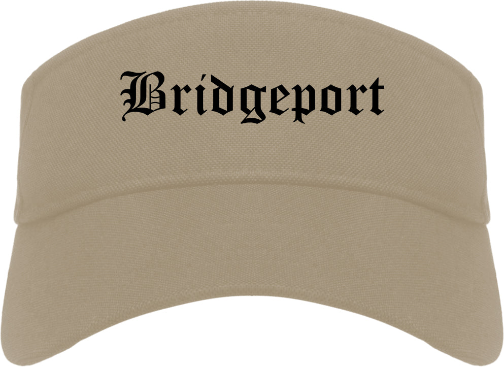 Bridgeport Pennsylvania PA Old English Mens Visor Cap Hat Khaki