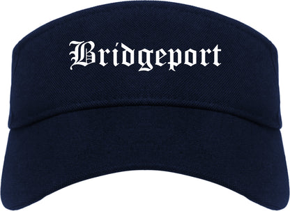 Bridgeport Pennsylvania PA Old English Mens Visor Cap Hat Navy Blue