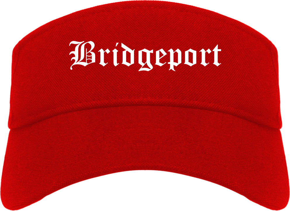 Bridgeport Pennsylvania PA Old English Mens Visor Cap Hat Red