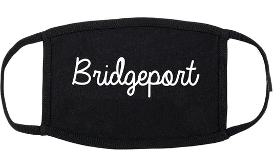 Bridgeport Texas TX Script Cotton Face Mask Black
