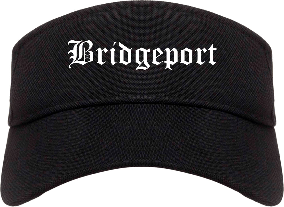 Bridgeport Texas TX Old English Mens Visor Cap Hat Black