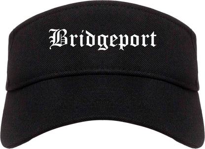 Bridgeport Texas TX Old English Mens Visor Cap Hat Black