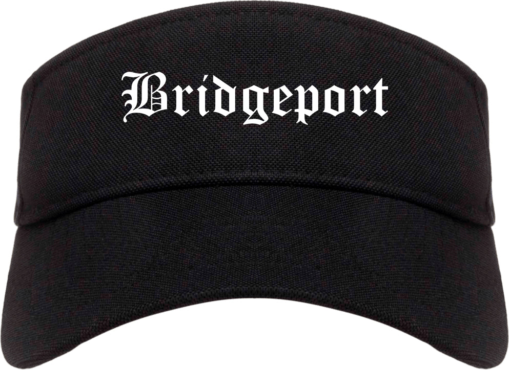 Bridgeport West Virginia WV Old English Mens Visor Cap Hat Black