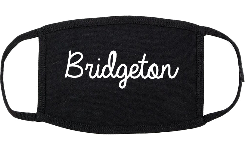 Bridgeton Missouri MO Script Cotton Face Mask Black