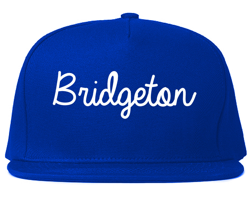 Bridgeton Missouri MO Script Mens Snapback Hat Royal Blue