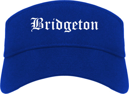 Bridgeton Missouri MO Old English Mens Visor Cap Hat Royal Blue