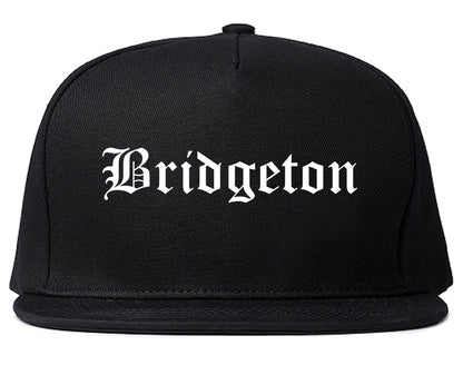 Bridgeton New Jersey NJ Old English Mens Snapback Hat Black