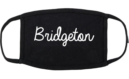 Bridgeton New Jersey NJ Script Cotton Face Mask Black