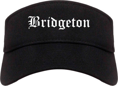 Bridgeton New Jersey NJ Old English Mens Visor Cap Hat Black