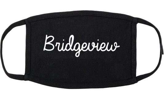 Bridgeview Illinois IL Script Cotton Face Mask Black