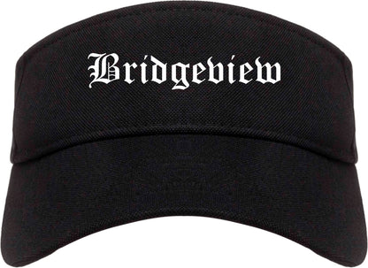 Bridgeview Illinois IL Old English Mens Visor Cap Hat Black