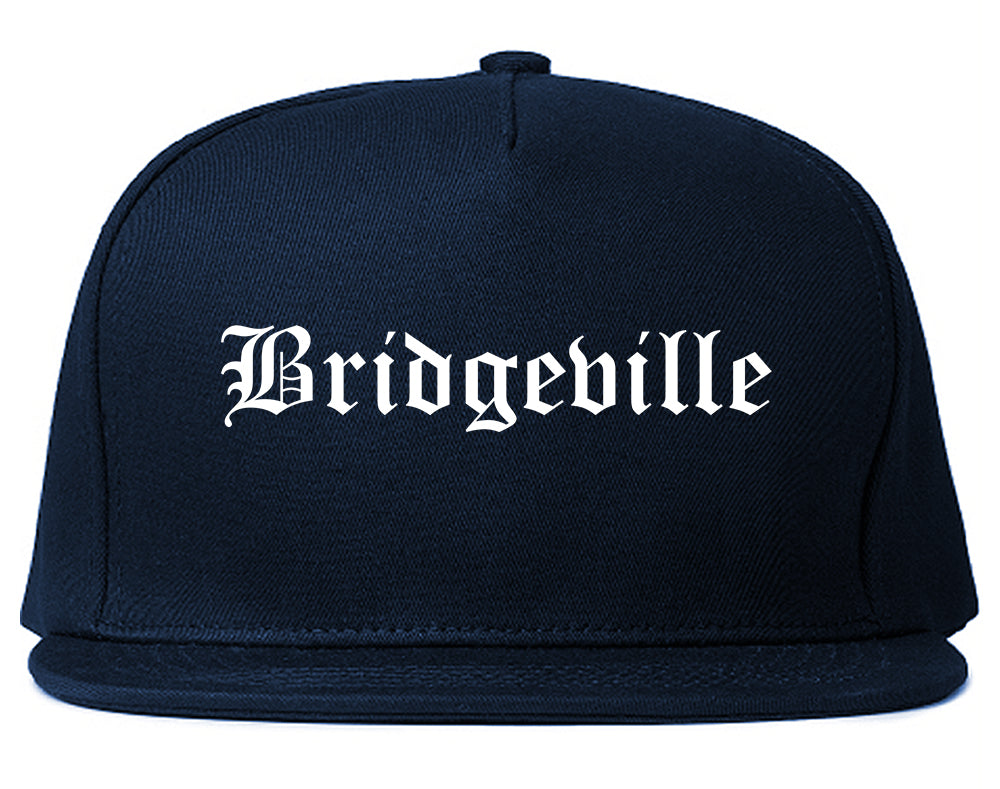 Bridgeville Pennsylvania PA Old English Mens Snapback Hat Navy Blue