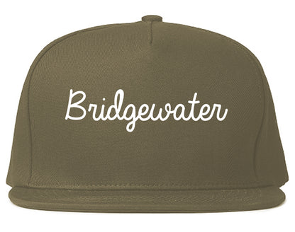 Bridgewater Virginia VA Script Mens Snapback Hat Grey