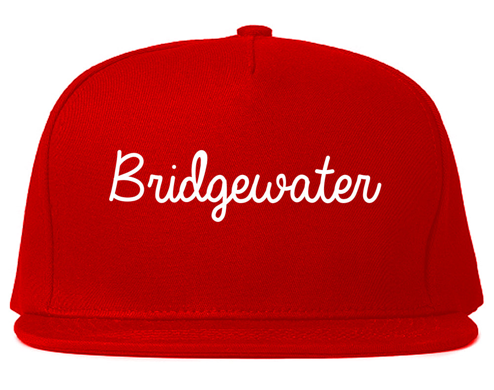 Bridgewater Virginia VA Script Mens Snapback Hat Red