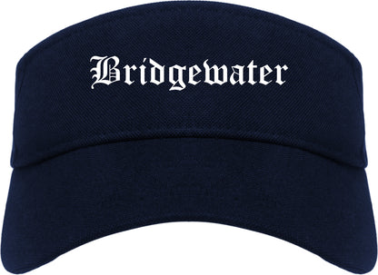 Bridgewater Virginia VA Old English Mens Visor Cap Hat Navy Blue
