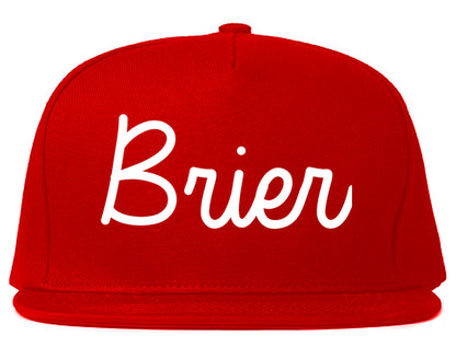 Brier Washington WA Script Mens Snapback Hat Red