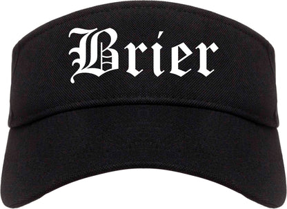 Brier Washington WA Old English Mens Visor Cap Hat Black