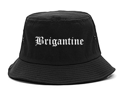 Brigantine New Jersey NJ Old English Mens Bucket Hat Black