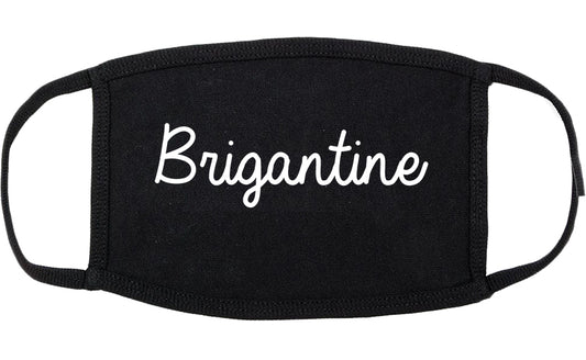 Brigantine New Jersey NJ Script Cotton Face Mask Black
