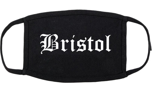 Bristol Pennsylvania PA Old English Cotton Face Mask Black