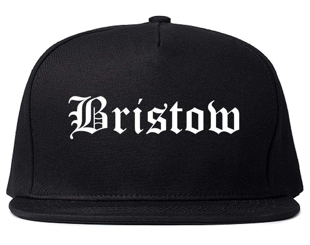 Bristow Oklahoma OK Old English Mens Snapback Hat Black